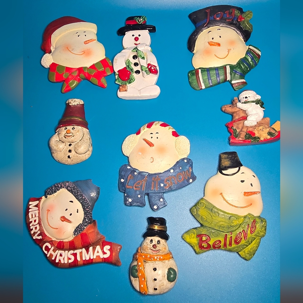 Ceramic Snowman Magnets